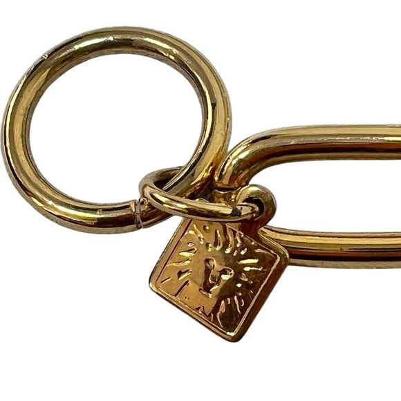 VTG AK ANNE KLEIN Classic Heavy Gold-tone Chain Link Metal Necklace 26" - Picture 9 of 15